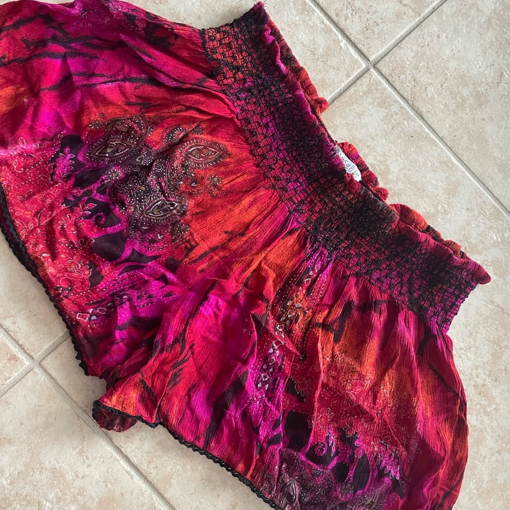 💟Boho shorts 💟 Patrons of Peace Elastic Waist Short M